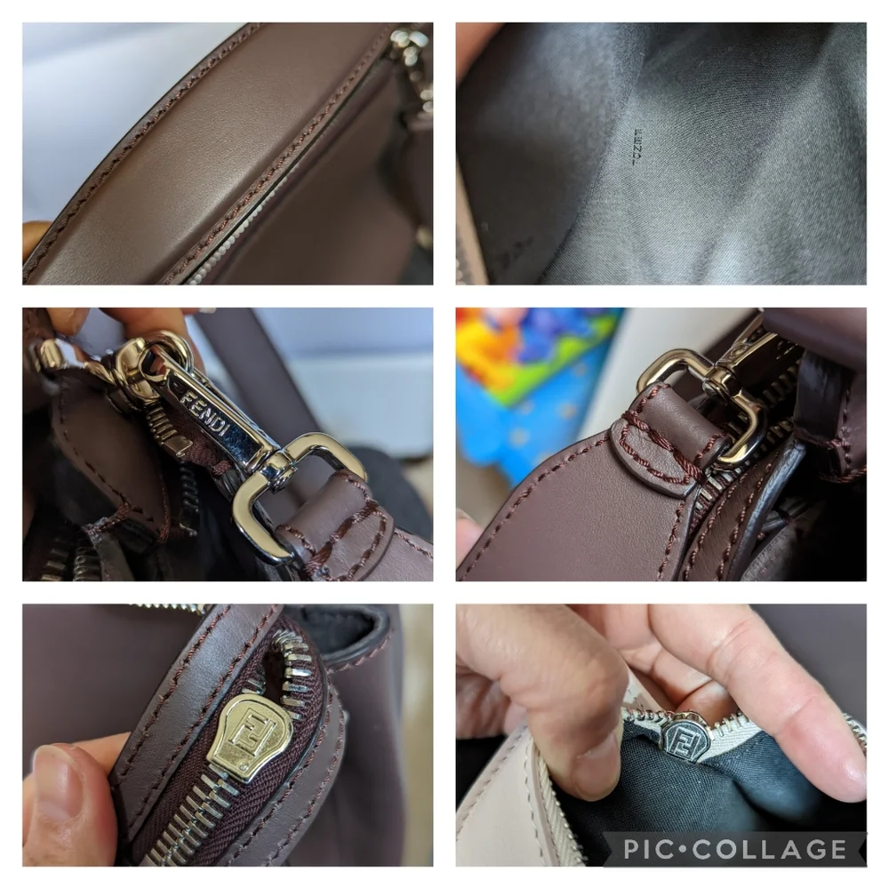 Fendi Chocolate Brown Leather Shoulder Bag with Silver Hardware - Picture 12 of 16